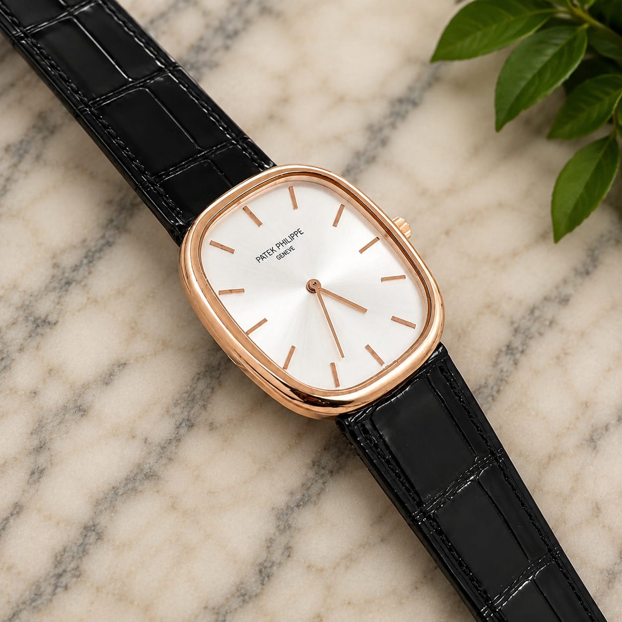 Patek Philippe Golden Ellipse Rose Gold White Dial